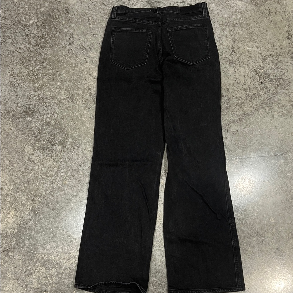Abercrombie & Fitch Black Ultra High-Rise Wide Leg Jeans - Picture 3 of 6